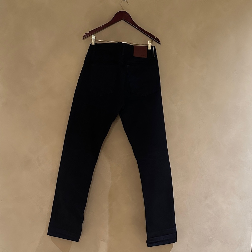 Gustin Dark Indigo Blue Selvedge Denim Straight Men's Jeans size 33 - Picture 4 of 8